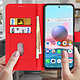 Avis Avizar Étui Xiaomi Redmi Note 10 Pro Protection Porte-carte Fonction Support rouge