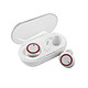 Écouteurs sans fil Bluetooth et Boîtier de charge Boutons multifonctions 3H Rose Écouteurs compatibles avec tous les appareils équipés de la fonction Bluetooth.