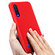 Avizar Coque Xiaomi Mi 9 Lite Silicone Semi-rigide Mat Finition Soft Touch Rouge pas cher