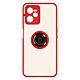 Avizar Coque pour Realme C35 Bi-matière Bague Métallique Support Vidéo  rouge Bague de maintien à l'arrière pour une utilisation sécurisée en toutes circonstances