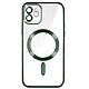 Avizar Coque MagSafe pour iPhone 12 Silicone Protection Caméra  Contour Chromé Vert Coque MagSafe conçue spécifiquement pour votre Apple iPhone 12