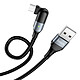 Hoko Cable  USB vers Micro-USB 2.4A Connectique rotative 1.2m Noir Câble USB vers Micro-USB C noir avec connectique rotative
