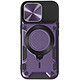 Avizar Coque pour iPhone 15 Pro Max Bague Métallique Bi-matière Antichoc Violet - Coque bague bi-matière pour protéger votre iPhone 15 Pro Max, tout en optimisant son utilisation