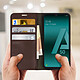 Avis Avizar Étui Samsung Galaxy A50 Plus Housse Folio Cuir Support Vidéo Marron froncé