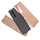 Avizar Coque Samsung Z Fold 3 en 2 Parties Rigide Bande Antidérapante Rose gold - Coque de protection spécialement conçu pour le Samsung Galaxy Z Fold 3