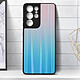Avizar Coque Samsung Galaxy S21 Ultra Bi-matière Holographique Brillant Rose et bleu pas cher