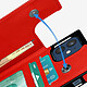 Avizar Coque Cordon iPhone 12 et 12 Pro Multifonction Avec Lanière - rouge pas cher
