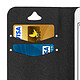Acheter Avizar Housse iPhone SE/5/5s Etui Folio Portefeuille Clapet Fonction Support - Noir