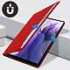 Acheter Avizar Étui Samsung Tab S7 FE Rangement Documents Porte-Cartes Support Vidéo Rouge