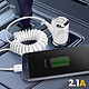 Avis LinQ Chargeur Allume-Cigare Micro USB B Recharge Rapide 2.1A Torsadé 1m Noir