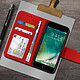 Avizar Housse iPhone 7 Plus / 8 Plus Cuir Porte-carte Fonction Support Premium rouge pas cher
