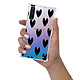 Evetane Coque Samsung Galaxy Note 10 anti-choc souple angles renforcés transparente Motif Coeurs Noirs pas cher