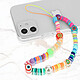 Avizar Bijou de Téléphone Multicolore Collection Lovely Bracelet Love 25cm pas cher