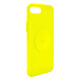 PURO Coque pour iPhone 6/7/8/SE (2020) Série Icon en Silicone avec Plaque Métallique Jaune Assurant une protection optimale contre les chocs, les rayures et les chutes