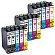 COMETE - 29XL - Pack de 15 Cartouches 29XL compatibles Epson 29 XL - Noir et Couleur - Marque française 15 Cartouches 29XL compatibles Epson 29 XL T2991 T1992 T1993 T2994 T2996 C13T29964012