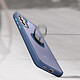 Avizar Coque Samsung Galaxy S21 Plus Bi-matière Bague Métallique Fonction Support bleu pas cher
