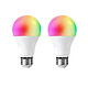 Woox - Pack de 2 Ampoule LED Smart Zigbee E27 RGB+CCT - R9077-2pack Woox - Pack de 2 Ampoule LED Smart Zigbee E27 RGB+CCT - R9077-2pack