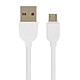Avizar Câble micro-USB vers USB Smartphone Tablette Charge & Synchro 1 m - Blanc Câble de chargement et synchronisation USB vers micro-USB - Longueur : 1m