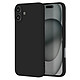 Avizar Coque pour iPhone 16 Plus Silicone Finition Mate Soft Touch Noir - Protection fiable contre les rayures, les éraflures et les impacts du quotidien