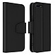 Avizar Housse iPhone 7 Plus / 8 Plus Cuir Porte-carte Fonction Support Premium noir Design premium grâce à un revêtement en cuir de vachette associé à des surpiqûres apparentes