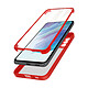 Avizar Coque Samsung Galaxy S21 FE Dos Plexiglas Avant Polymère Antichoc Contour Rouge Une Coque intégrale pour votre Samsung Galaxy S21 FE Antichoc avec un dos rigide transparent et contour Silicone rouge.