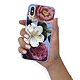 LaCoqueFrançaise Coque iPhone X/Xs Silicone Liquide Douce lilas Fleurs roses pas cher