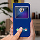 Avis Avizar Etui Samsung Galaxy J4 Plus Housse Folio Double Fenêtre Fonction Support Bleu