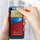 Guess Porte-carte pour Magsafe iPhone 12 Fixation Magnétique  Saffiano Rouge pas cher