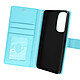 Avizar Étui pour Motorola Edge 30 Clapet Portefeuille Support Vidéo Dragonne  Bleu - Étui folio spécialement conçu pour votre Motorola Edge 30