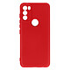 Avizar Coque pour Motorola Moto G71 5G Silicone Semi-rigide Finition Soft-touch Fine  rouge - Coque de protection spécifique au Motorola Moto G71 5G