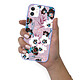 LaCoqueFrançaise Coque iPhone 11 Silicone Liquide Douce lilas Fleurs parme pas cher