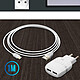 Acheter Avizar Chargeur Secteur 2x Ports USB 2.4A Charge sécurisée Câble USB Type C Blanc