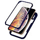 Avizar Coque 360° pour iPhone XS Max Dos Rigide Protection Écran Souple Coins Renforcés  Contour bleu Coque de protection spécifique à votre iPhone XS Max