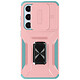 Avis Avizar Coque pour Samsung Galaxy S24 Bague Support Cache caméra Bleu / Rose