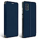 Avizar Étui Galaxy A51 Simili-Cuir Texturé Clapet Porte-carte Support Vidéo Bleu Protection intégrale spécialement conçue pour le Samsung Galaxy A51