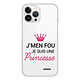 Evetane Coque iPhone 13 Pro Max silicone transparente Motif Je suis une princesse ultra resistant