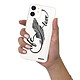 Evetane Coque iPhone 12 mini silicone transparente Motif Love Life ultra resistant pas cher
