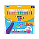BIC Etui de 12 feutres de coloriage KIDS COULEUR BABY Pointe Boule Bloquée 4,5 mm Crayon