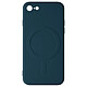 Avizar Coque Magsafe iPhone 8 et iPhone SE 2020, 2022 Silicone Souple Intérieur Soft-touch Mag Cover  bleu nuit - Avec le cercle magnétique intégré, elle s'aimante parfaitement avec les accessoires MagSafe : chargeurs, supports, porte-carte