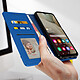 Acheter Avizar Housse Samsung Galaxy A12 Portefeuille Multi-compartiments Support Vidéo Bleu