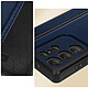 Avizar Étui pour Samsung Galaxy S23 Ultra Porte-carte Coins Renforces  Razor Book bleu nuit pas cher