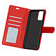 Avizar Étui Xiaomi Redmi Note 10 5G et Xiaomi Poco M3 Pro Vintage Porte-carte - Rouge Profitez des rangements pour cartes et billets intégrés à la doublure du clapet