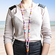 Avis Avizar Bijou Téléphone Bracelet Perles et Roses 110cm Collection Summer Multicolore