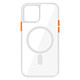 Avizar Coque pour iPhone 12 / 12 Pro Magsafe Antichoc Cercle magnétique Orange Coque Magsafe Orange en Polycarbonate, iPhone 12 Pro