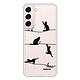 Evetane Coque Samsung Galaxy S22 5G 360 intégrale transparente Motif Chat Lignes Tendance Coque Samsung Galaxy S22 5G 360 intégrale transparente Chat Lignes Tendance