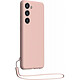 BigBen Connected Coque pour Samsung Galaxy S23+ 5G en Silicone avec dragonne assortie Rose - Antichute, Anti-perte : la dragonne incluse vous permet d'accrocher votre téléphone à votre poignet pour éviter tout vol, perte ou chute accidentelle de votre téléphone.