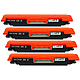 4 Toners compatibles Noirs HP 126A CE310A/CF350A 4 Toners compatibles Noirs HP 126A CE310A/CF350A