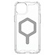 UAG Coque MagSafe pour iPhone 15 Antichoc Fine Transparent et Argent série Plyo Coque Magsafe Argent en Polycarbonate, iPhone 15