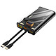 LinQ Powerbank 16000mAh USB-C et USB Super Fast Charge 22.5W Câbles intégrés Affichage LED  TM16003 Noir Une batterie de secours proposée par LinQ, modèle TM16003, pour vous dépanner lors de vos déplacements