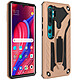 Avizar Coque Xiaomi Mi Note 10 / Note 10 Pro Antichoc Béquille Support Vidéo rose gold Bi-matière : intérieur en silicone gel résistant avec armature amovible en polycarbonate
